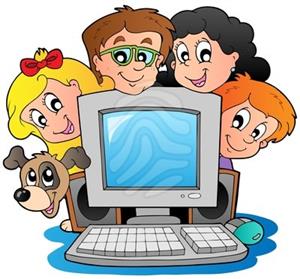 Students surrounding a computer 